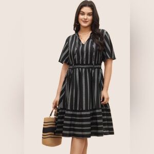 BloomChic Striped Tassel Dress